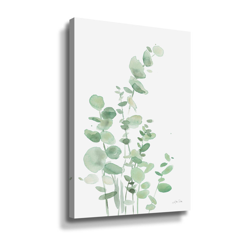 Eucalyptus I - Peinture sur toile, H 12 po x l 8 po x P 2 po, Toile tendue