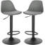 Iesha Swivel Upholstered Adjustable Height Counter Stool with Metal Frame-2115934288