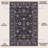 Arabella Vintage Floral Border Machine-Washable Rug-458242459-458242452