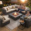 Square Propane Outdoor Fireplace