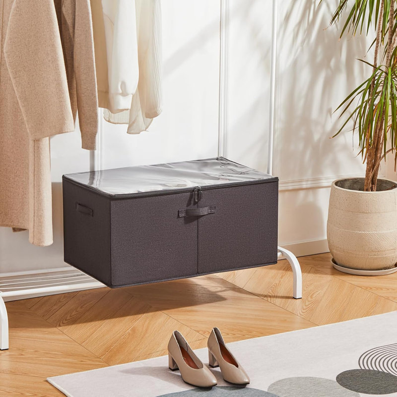 Foldable Shoe Storage Organizer With Clear Cover