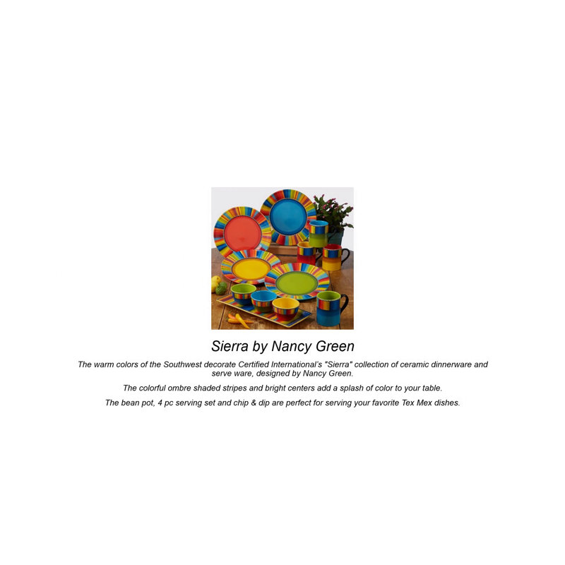 Colorful Ceramic Retro Soup and Pasta Bowls Set of Four