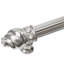 Caché 18 inches c.c. with 5/8 reeded center long pull with 16 rivoli Swarovski Clear Crystals in Satin-6245-6249