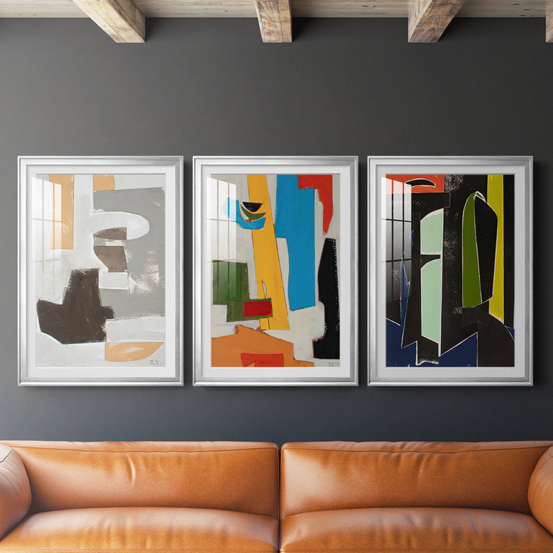 «Andalusian Forms III», reproduction encadrée de qualité supérieure - prête à être accrochée, Cadre argenté