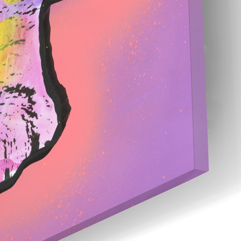 Art mural en verre Lark Manor ™ «Big In Heart» par Dean Russo, H 24 po x l 16 po x P 0,2 po