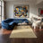 Woven Carpet With Wavy Patterns In Off Yellow Shades-1786860453