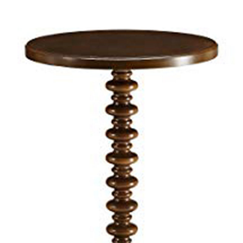 Table de bout à piédestal Fiama, Marron, H 22,25 po x l 17 po