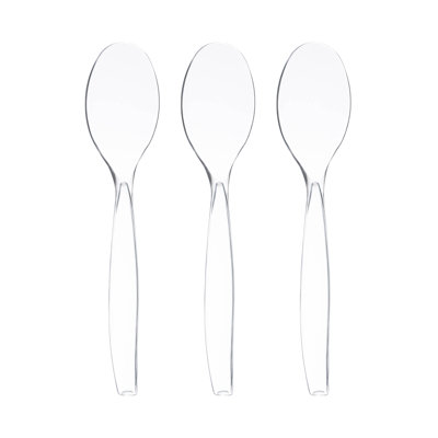 Cuillères de service en plastique jetables transparentes