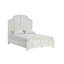 Lit 1 pièce blanc antique, meuble de chambre à coucher, cadre de lit à panneaux, style côtier, design à persiennes HB