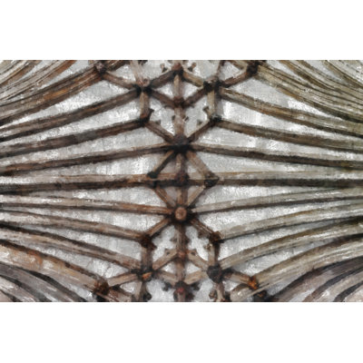 Painted Abstract Gray Architecture - Wrapped Canvas Art Prints
