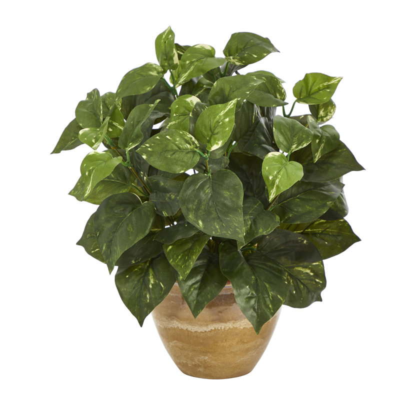 14'' Faux Foliage Plant in Ceramic Planter