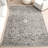 Asmin Medallion Area Rug for Living Room Bedroom Dining Room Kitchen, Grey/Ivory-524093097