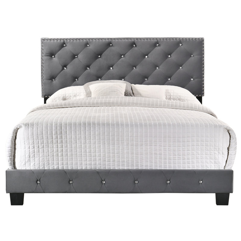Transitional Bed With Storage, Gray, Full