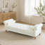 Banc de lit moderne capitonné de 87,01 pouces de large avec accoudoirs, méridienne en chenille avec 2 coussins cylindriques-878315669