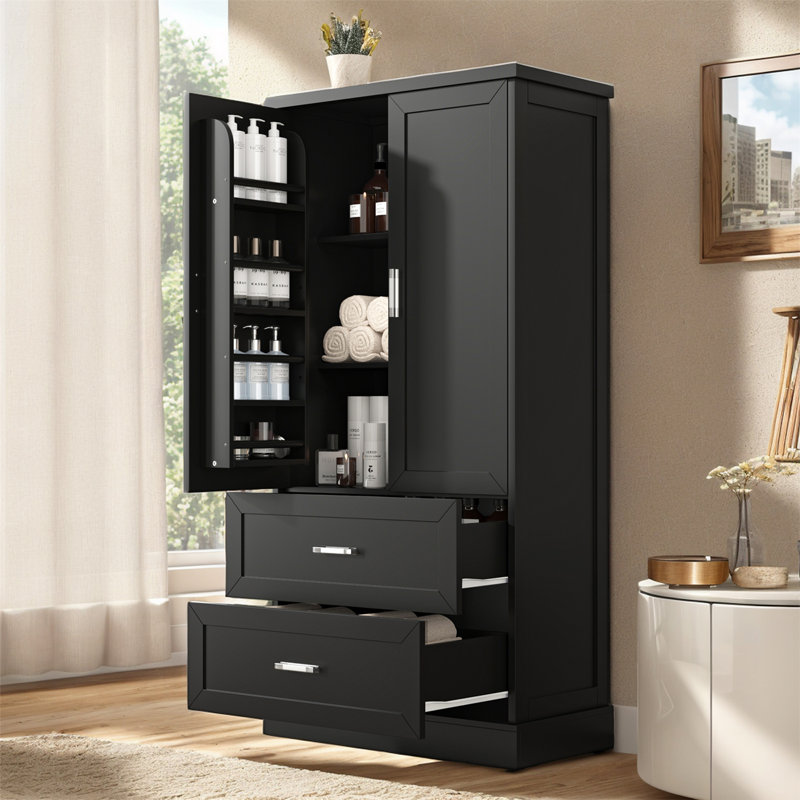 31.3" Utility Storage Cabinet, Black