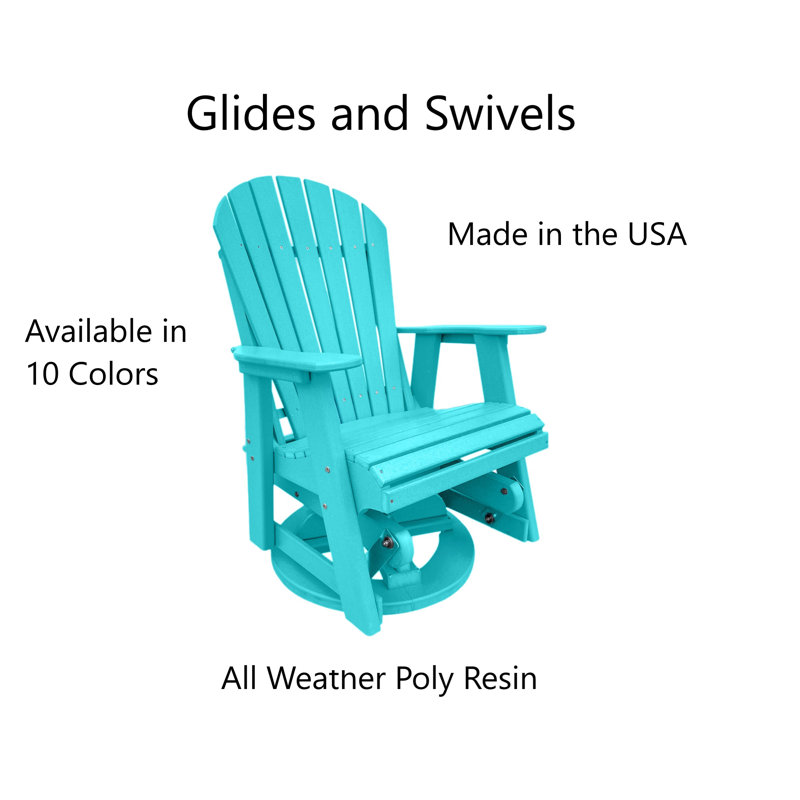 Chaise de patio pivotante Agamenn, Bleu sarcelle