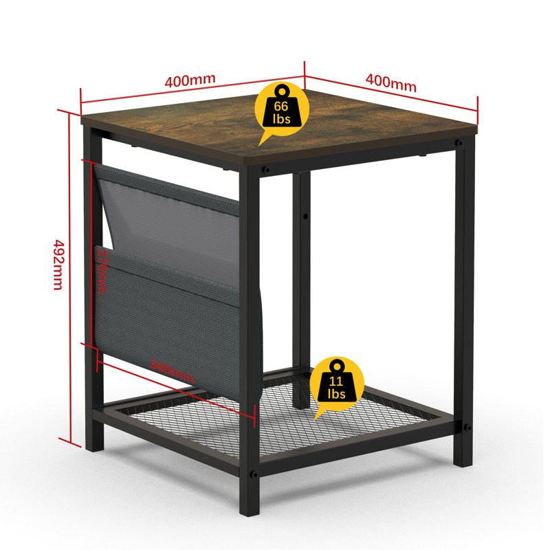 Table basse à 4 pieds avec rangement