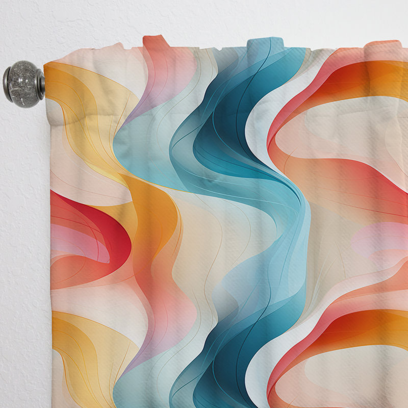 Modern Whispers Ii - rideau moderne - velours obscurcissant - 1 panneau, L 52 po x L 95 po