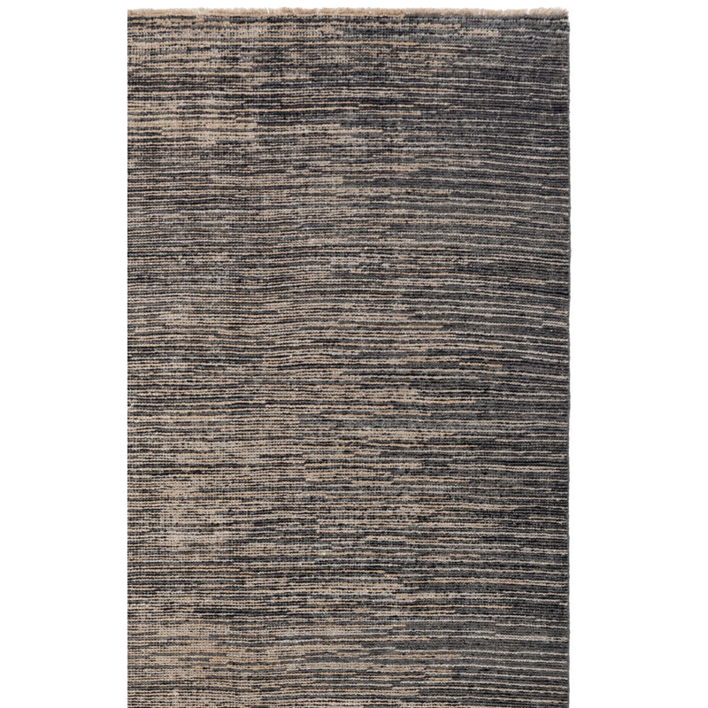 Tapis gris / or en laine / viscose noué à la main Diokles, Rectangle 6 pi x 9 pi