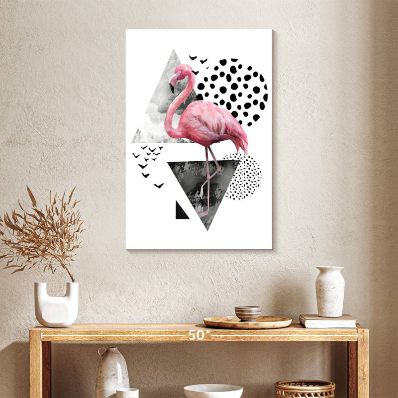 Brampt Modern Flamingo, 24" H x 16" W