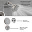 Brushed Nickel Shower Faucet with Tub Spout and Pressure Balance Valve