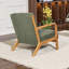 Fauteuil d'appoint compact en velours côtelé avec coussin amovible, assise rembourrée et structure à profil bas-1001389898