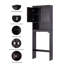 Armoire de rangement au-dessus de la toilette avec portes - Organisateur de salle de bain brun espresso avec tablettes réglables, armoire murale peu encombrante pour toilette au-dessus de la toilette