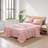 Bedding Sheets And Pillowcases, Pre-Washed Ultra Soft & Breathable Full Bed Sheets Set, Hydro-Brushed Microfiber Cooling Full Size Sheet Set, Deep Pockets - Sepia Rose