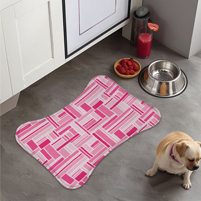 Tapis rose en forme d'os - 1 pièce