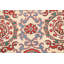 Tapis rouge / beige / bleu en laine noué à la main à motif géométrique 2 pi 8 po x 4 pi