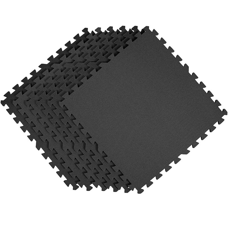 Carreaux de mousse à emboîtement 2 pi x 2 pi FlooringInc, Noir