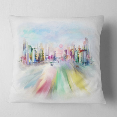 Coussin silhouette de paysage urbain Big City