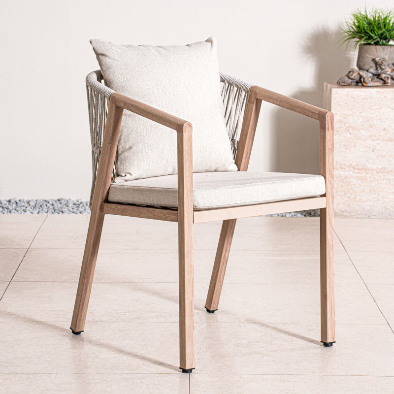 Outdoor Patio Dining Armchair with Cushion