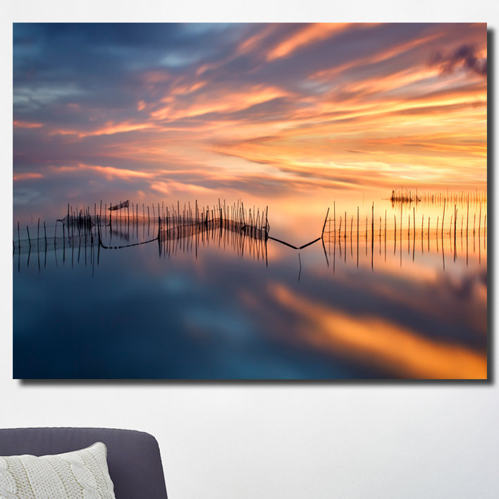 Fish Nets - impression d'art graphique, H 12 po x l 16 po x P 1 po