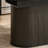 Extendable Black Curved Dining Table, 55.2-70.98 Inches, Striped Legs, Suitable For Living Room And Kitchen.-1418908234
