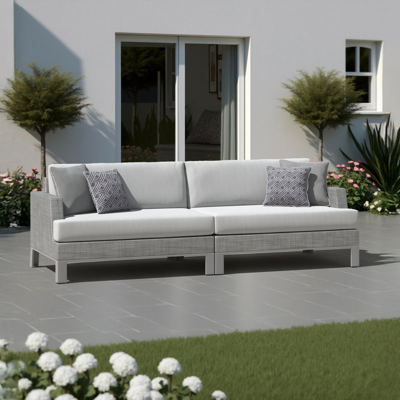 Canapé d'extérieur 96 po Alcester Sling Sunbrella - Gris espace