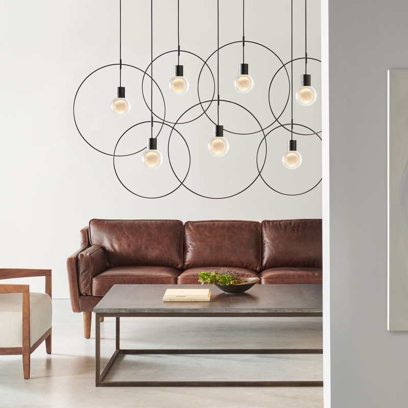 Mina 1 - Light LED Pendant, Copper/Satin Nickel