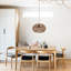 Plug-in 1 - Light Boho Pendant Light Rattan Rope Chandelier 11.81in Drum Chandelier