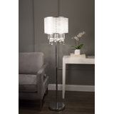 Kazuko 60'' Chrome Traditional Floor Lamp