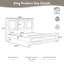 Lit plateforme en bois de pin avec tête de lit Vintage Town & Country, capacité 600 lb-1450096566-1450096568