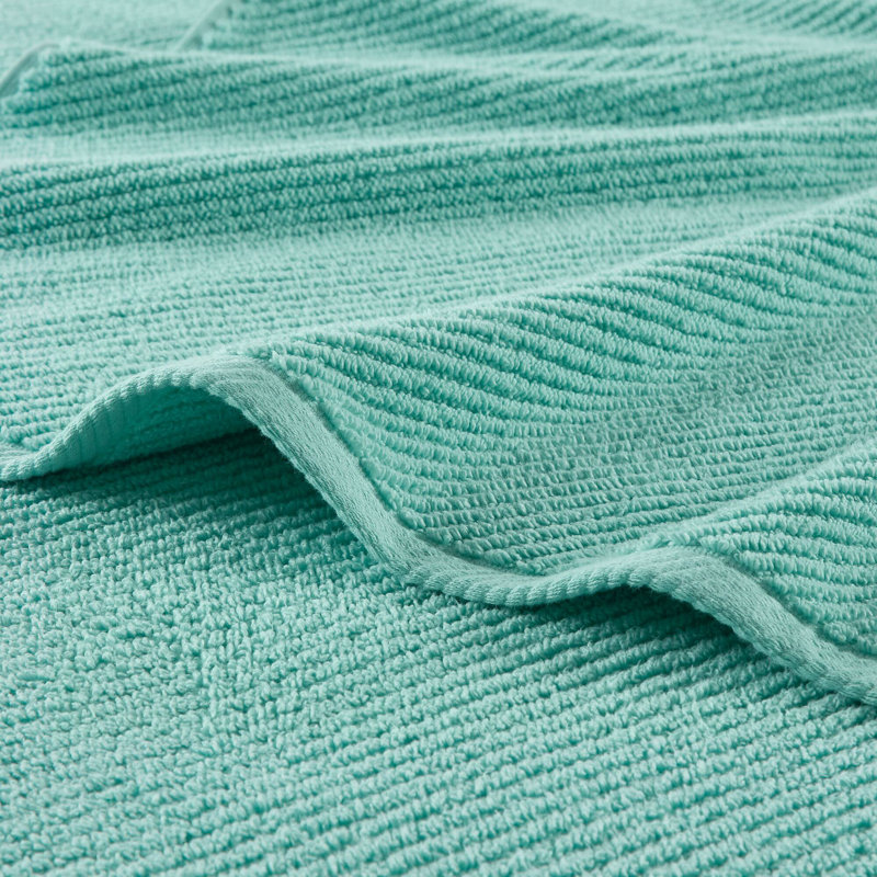 Ensemble de serviettes 6 pièces Diagonal, Turquoise, Ensemble 6 serviettes de bain