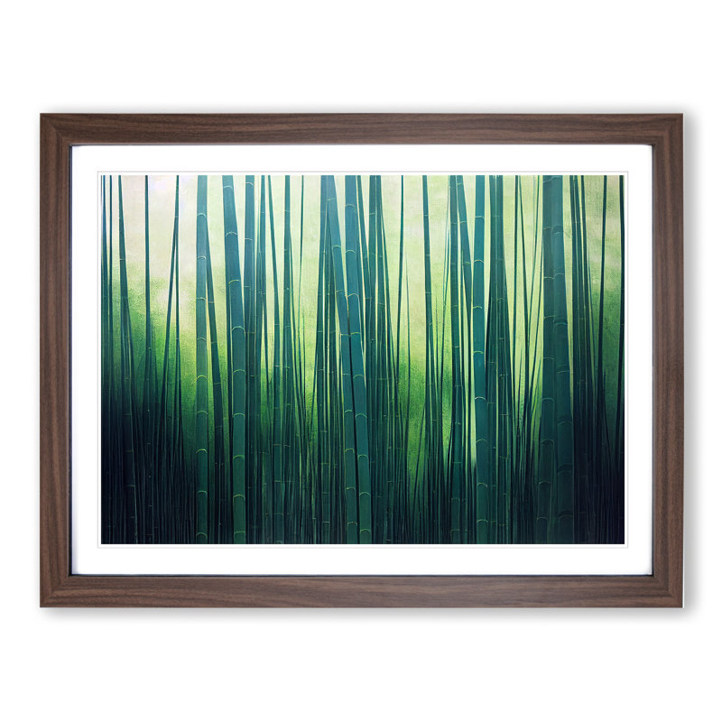 Attractive Bamboo Forest - Framed Print, Walnut, 25cm H x 34cm W x 2cm D