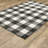 Dashelle Distressed Gingham Plaid Charcoal/Ivory Area Rug-502397498