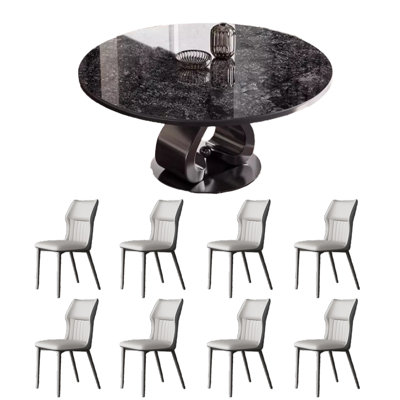 Table et chaise ronde moderne et simple de luxe