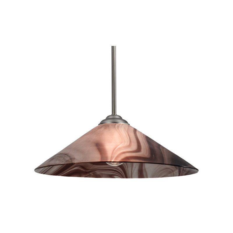 Luminaire suspendu 1 lumière à cône simple Chambord Swirl