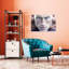 Intense Blue Gaze Abstract Contemporary Wall Art Print 1 Piece Wrapped Canvas Wall Art-1502424875