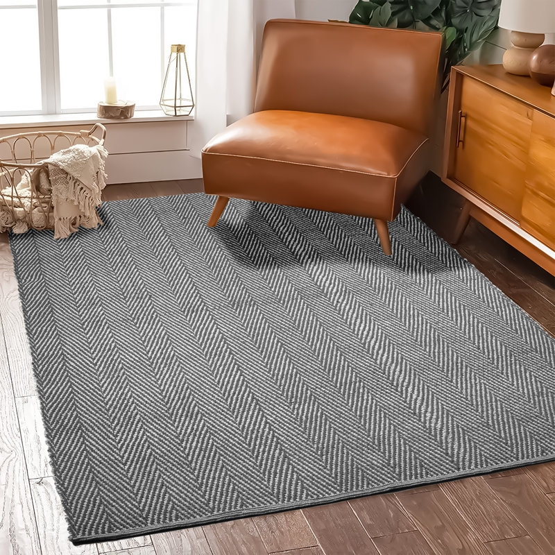Malesa Machine Woven Grey Rug, 150cm x 220cm