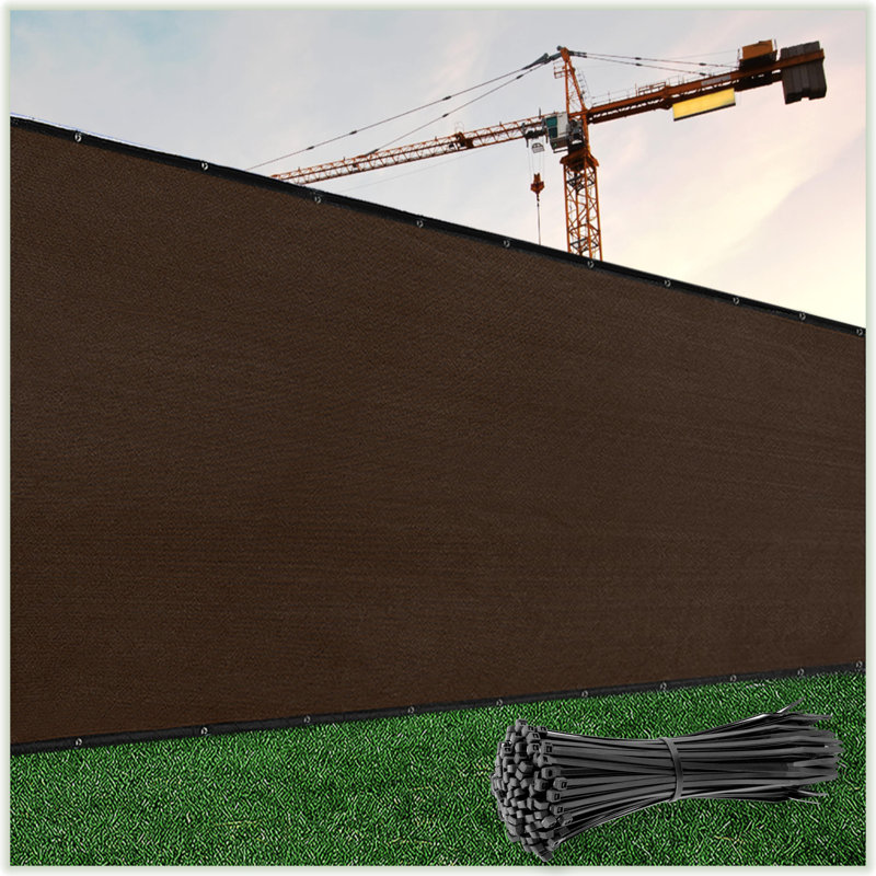 6' x 12' Brown High-Density Polyethylene Privacy Fence Screen