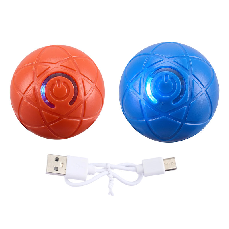 2pcs Rechargeable Interactive Pet Ball Toys with LED Lights
