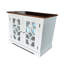 Armoire d'appoint en bois massif Logan avec porte miroir et tablette brun / blanc